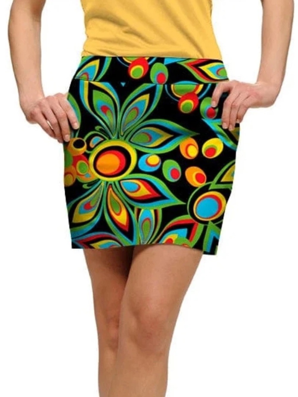 Loudmouth Ladies Classic Skort in Shagadelic Black size 4